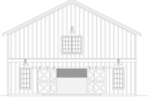 Exterior - Front Elevation 3 for Country House Plan #932-782, 1 bath