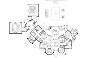 Prairie Style House Plan - 4 Beds 4 Baths 8077 Sq/Ft Plan #928-62 