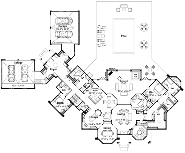 House Plan Design - Prairie Floor Plan - Main Floor Plan #928-62