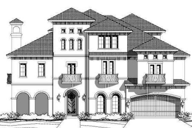 European Style House Plan - 4 Beds 3.5 Baths 5502 Sq/Ft Plan #411-656