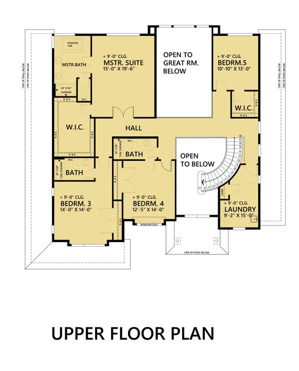 Architectural House Design - Contemporary Floor Plan - Upper Floor Plan #1066-45