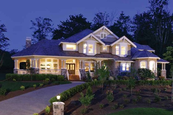 Exterior - Front Elevation 9 for Craftsman House Plan #132-241 - 4 bed, 3.5 bath