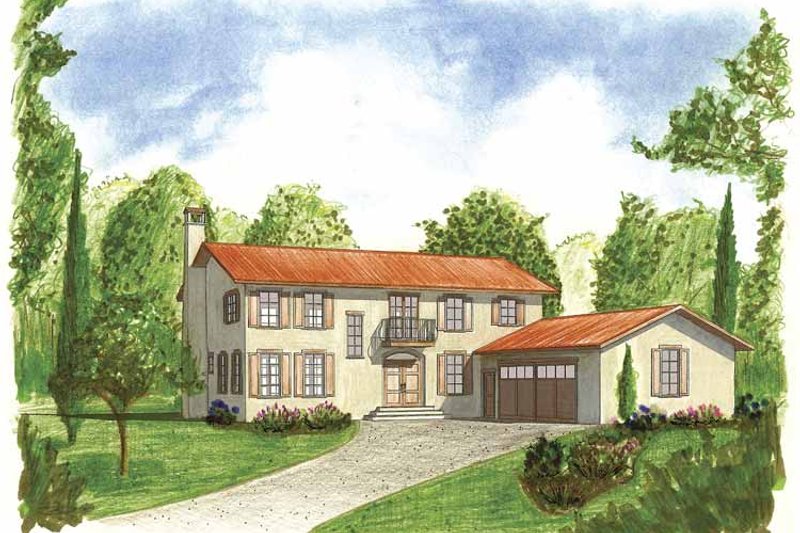 Home Plan - Mediterranean Exterior - Front Elevation Plan #1042-9