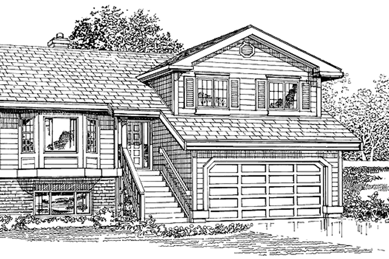 Home Plan - Contemporary Exterior - Front Elevation Plan #47-756