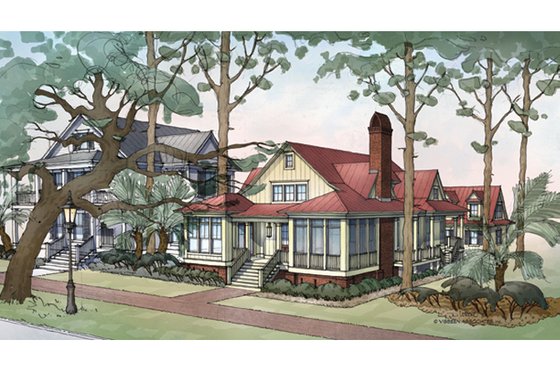 Exterior - Front Elevation 4 for Farmhouse House Plan #928-251 - 3 bed, 3.5 bath