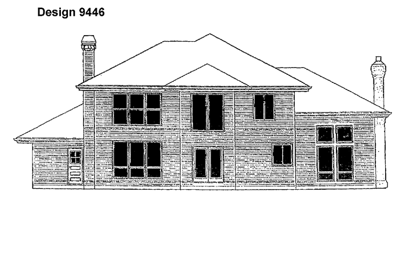 Home Plan - Exterior - Rear Elevation for Mediterranean House Plan #48-715 - 3 bed, 2.5 bath