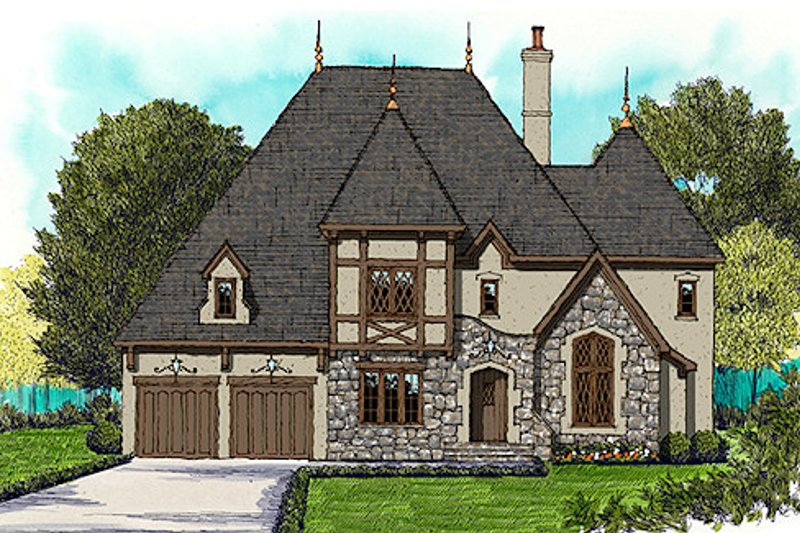 Home Plan - European Exterior - Front Elevation Plan #413-891