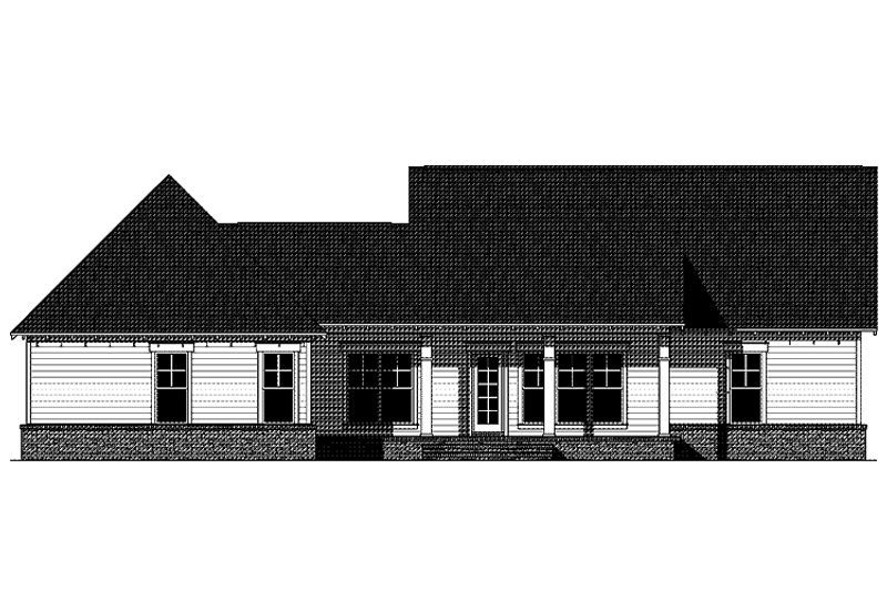 Home Plan - Exterior - Rear Elevation for Country House Plan #21-427 - 3 bed, 2.5 bath