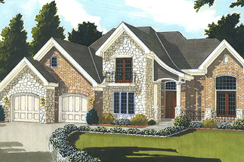 Dream House Plan - Exterior - Front Elevation 4 for European House Plan #46-849 - 4 bed, 2.5 bath