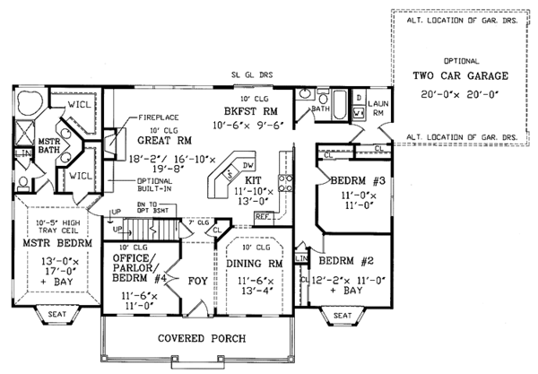 Architectural House Design - Country Floor Plan - Main Floor Plan #314-232