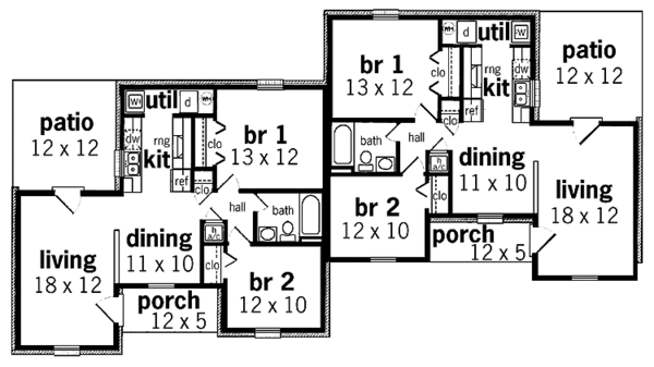 Home Plan - Traditional Floor Plan - Main Floor Plan #45-393