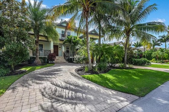 Exterior - Front Elevation 4 for Beach House Plan #548-20 - 4 bed, 4.5 bath