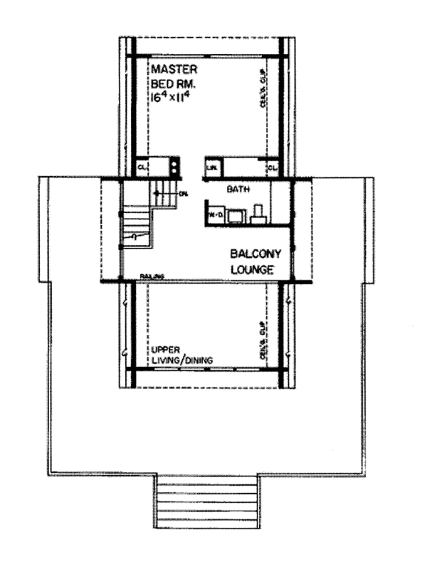 Home Plan - Contemporary Floor Plan - Upper Floor Plan #72-631