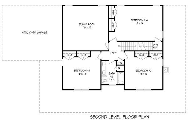 Architectural House Design - Farmhouse Floor Plan - Upper Floor Plan #932-1166