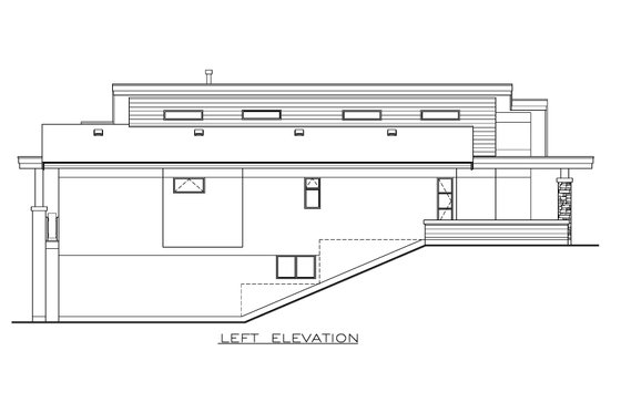 Exterior - Other Elevation 1 for Contemporary House Plan #1100-18 - 2 bed, 2 bath