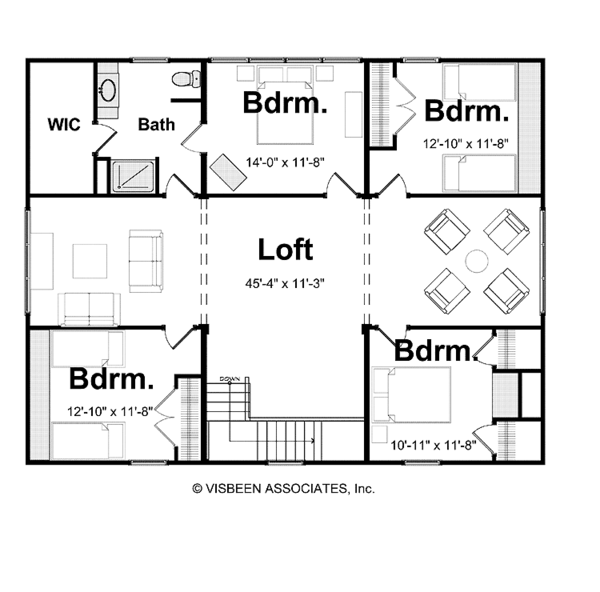 Architectural House Design - Craftsman Floor Plan - Upper Floor Plan #928-210
