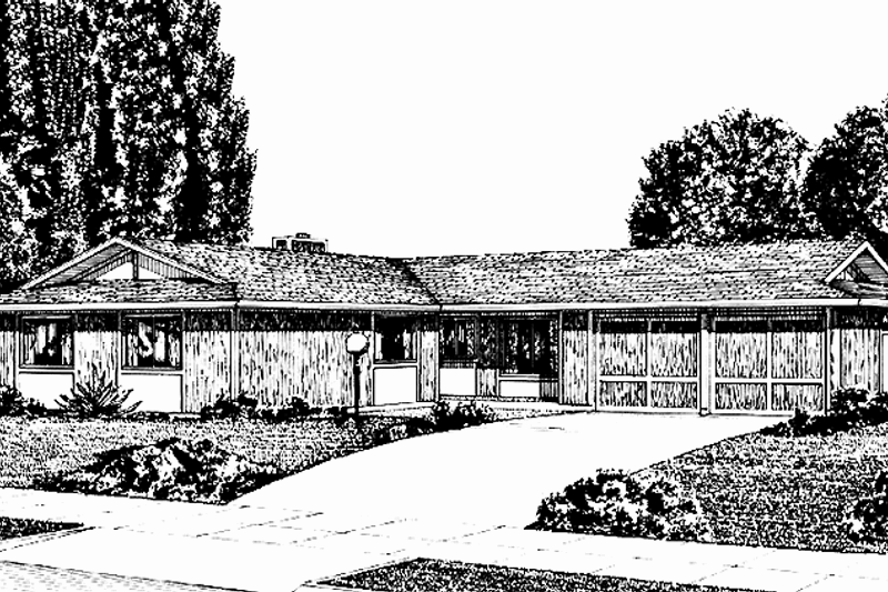 Home Plan - Prairie Exterior - Front Elevation Plan #320-1308