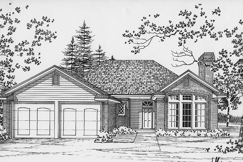 Dream House Plan - Ranch Exterior - Front Elevation Plan #310-1220
