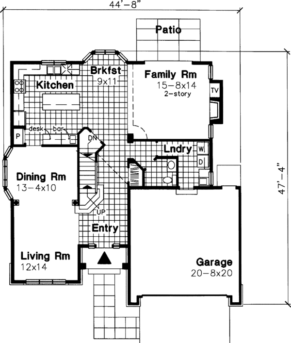 House Blueprint - Contemporary Floor Plan - Main Floor Plan #320-644