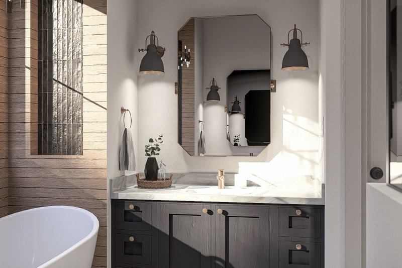 Architectural House Design - Interior - Master Bathroom 1 for Cottage House Plan #455-675 - 4 bed, 3.5 bath