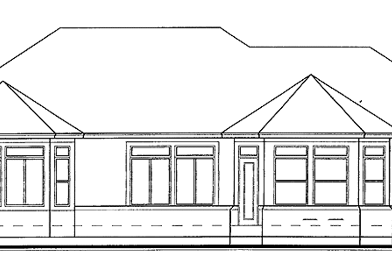 Architectural House Design - Exterior - Rear Elevation for Traditional House Plan #308-273 - 2 bed, 2 bath