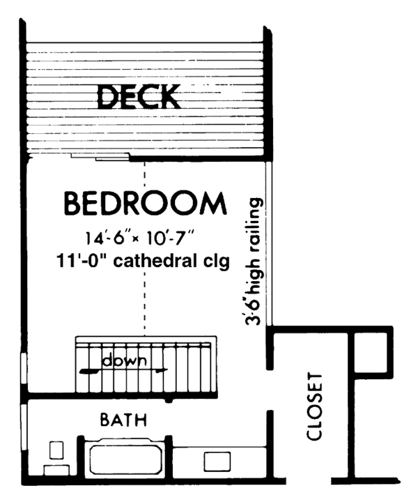 Architectural House Design - Contemporary Floor Plan - Upper Floor Plan #320-815