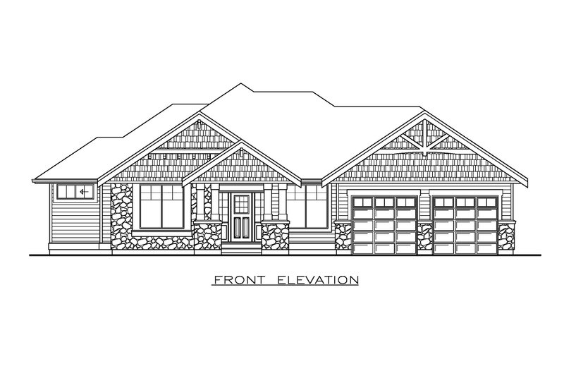 House Design - Exterior - Front Elevation 3 for Craftsman House Plan #1100-146 - 2 bed, 2 bath