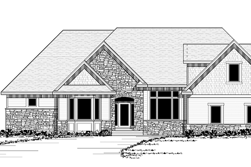 Architectural House Design - Craftsman Exterior - Front Elevation Plan #51-689