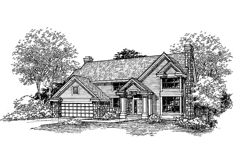 Architectural House Design - Traditional Exterior - Front Elevation Plan #320-961