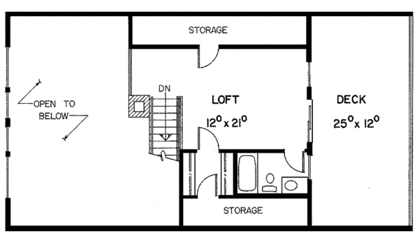 Home Plan - Contemporary Floor Plan - Upper Floor Plan #60-695