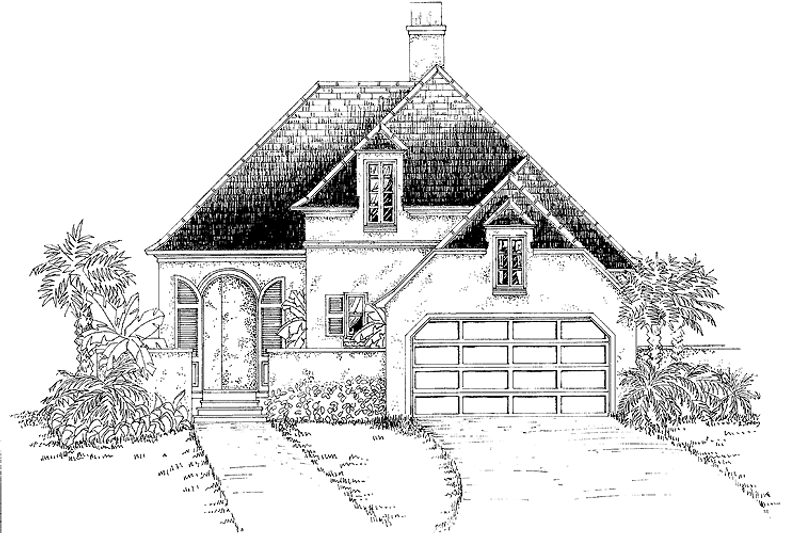 Home Plan - Country Exterior - Front Elevation Plan #301-157