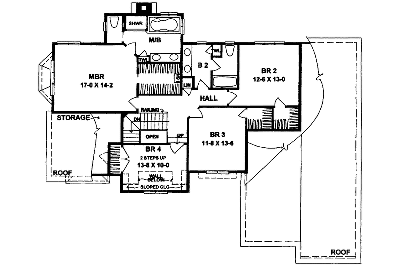 Home Plan - Floor Plan - Upper Floor for Country House Plan #328-290 - 4 bed, 3 bath