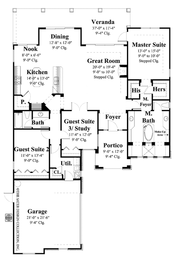 Country Floor Plan - Main Floor Plan #930-371