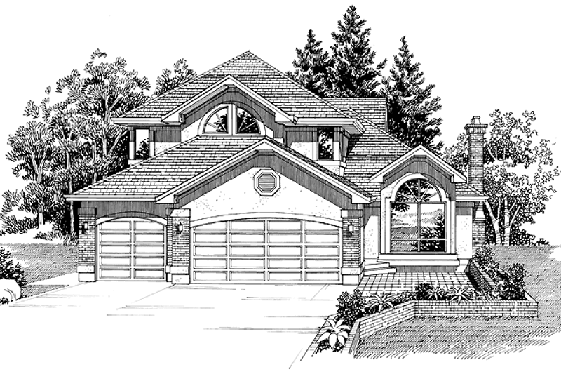 Home Plan - Contemporary Exterior - Front Elevation Plan #47-1051