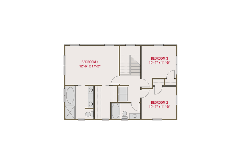 House Design - Floor Plan - Upper Floor for Craftsman House Plan #461-60 - 4 bed, 3 bath