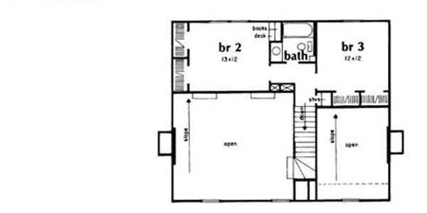 Traditional Floor Plan - Upper Floor Plan #36-138