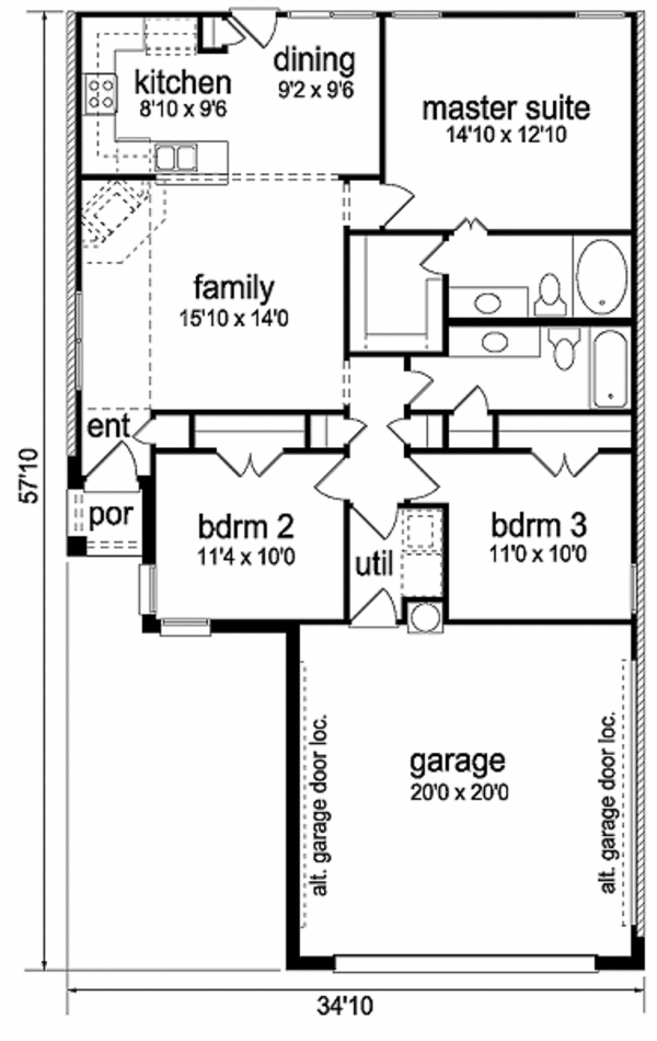 Traditional Floor Plan - Main Floor Plan #84-241