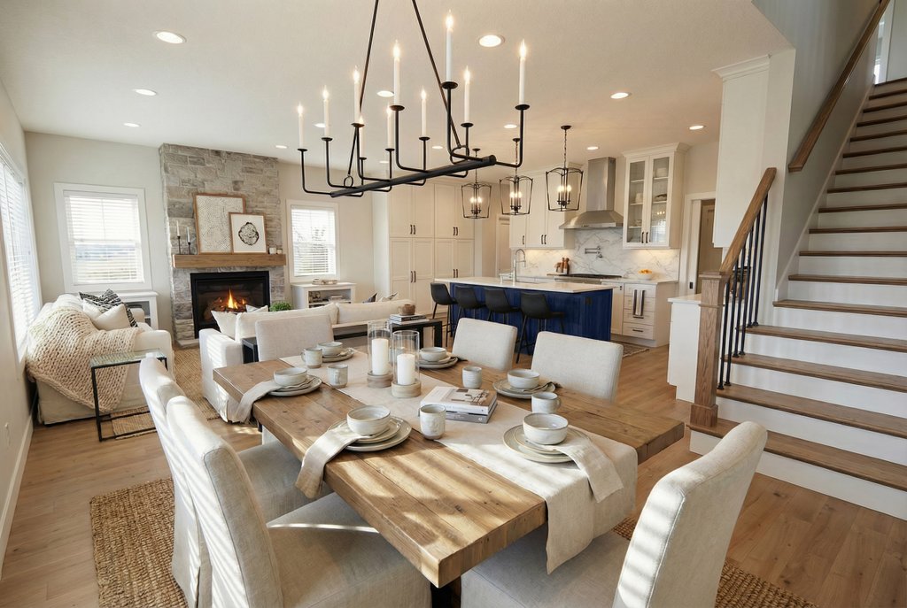 Interior - Dining Room for Farmhouse House Plan #51-1518 - 4 bed, 2.5 bath