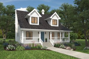 Home Plan - Country Exterior - Front Elevation Plan #427-1