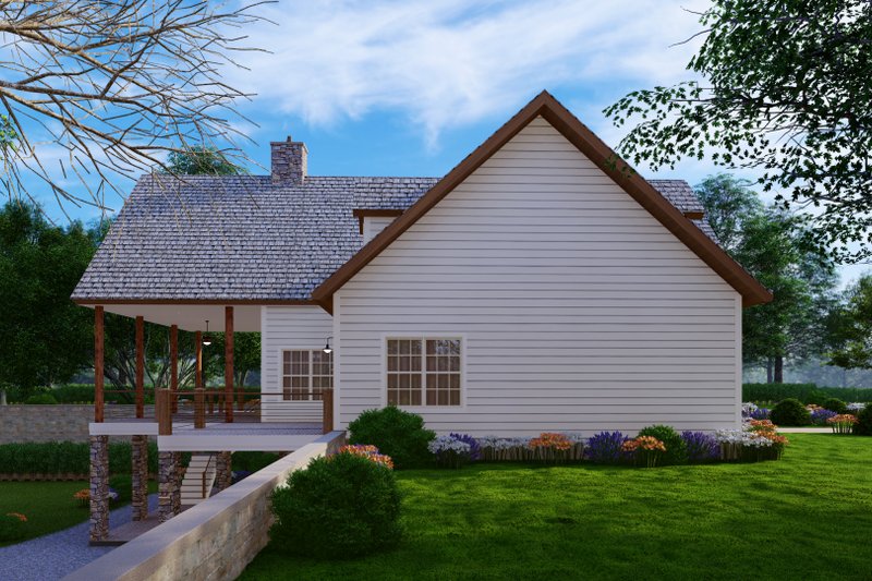 Home Plan - Exterior - Rear Elevation 3 for Farmhouse House Plan #54-446 - 3 bed, 2 bath