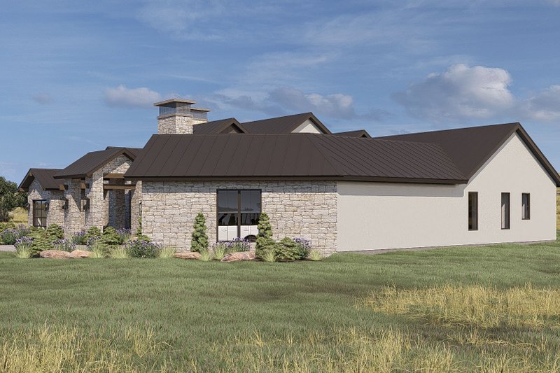 House Design - Exterior - Other Elevation 1 for Prairie House Plan #455-370 - 3 bed, 2.5 bath