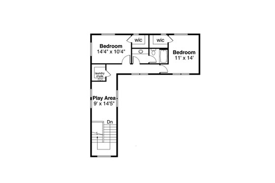 Floor Plan - Upper Floor for Modern House Plan #124-1282 - 3 bed, 2.5 bath