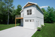 Craftsman Style House Plan - 2 Beds 1.5 Baths 868 Sq/Ft Plan #1116-29 Exterior 