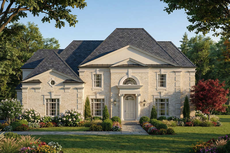 Dream House Plan - Exterior - Front Elevation 4 for European House Plan #119-312 - 4 bed, 4 bath