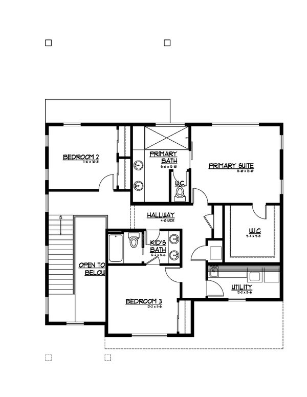 House Design - Traditional Floor Plan - Upper Floor Plan #569-100