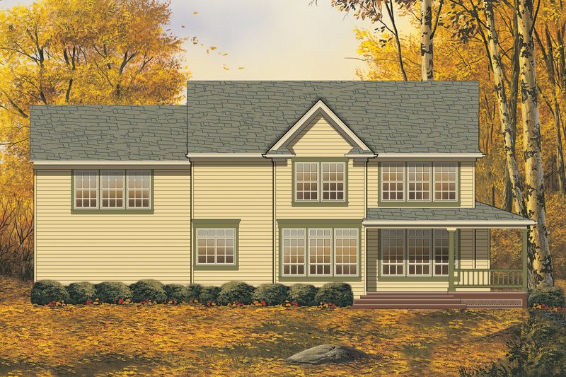 Dream House Plan - Rear View - 2200 square foot Country home
