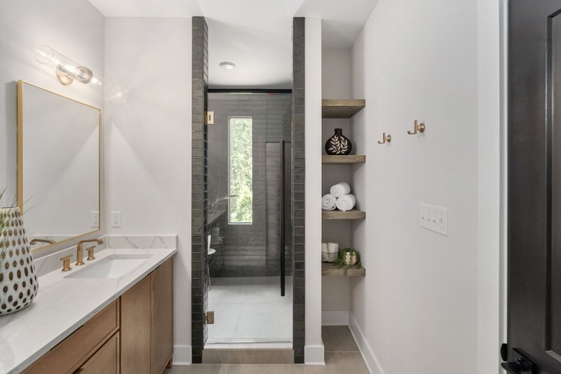 House Blueprint - Interior - Master Bathroom 1 for Modern House Plan #1080-28 - 3 bed, 2.5 bath