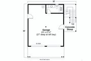 Craftsman Style House Plan - 1 Beds 1.5 Baths 672 Sq/Ft Plan #124-1247 