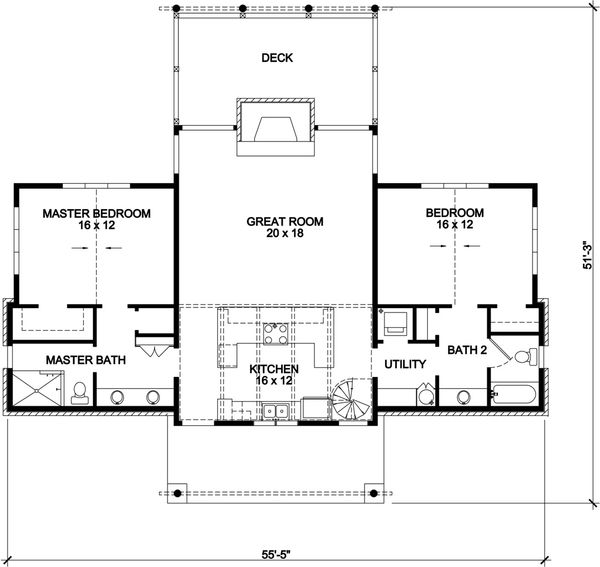 Contemporary Floor Plan - Main Floor Plan #140-161