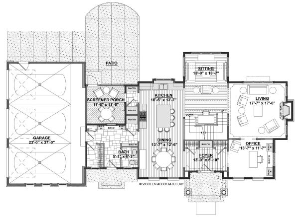 House Design - Cottage Floor Plan - Main Floor Plan #928-327
